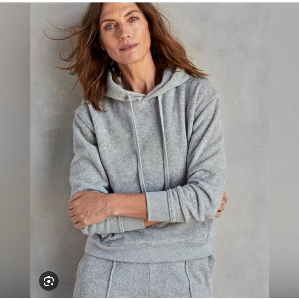 OUTERKNOWN Women's Hightide Terry Cloth Pullover Hoodie Sweatshirt Gray, X-Small